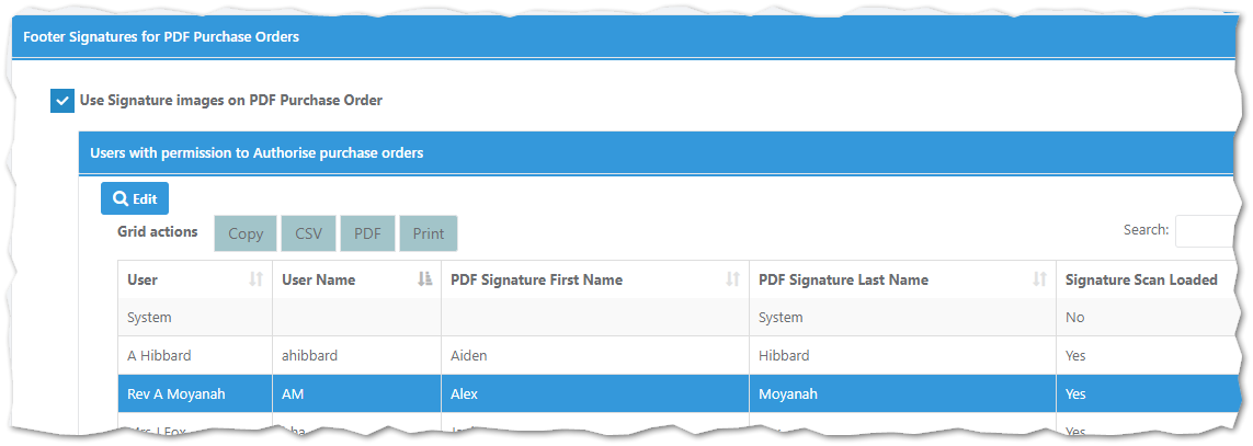 Signature in Bromcom School Finance integrated with School MIS